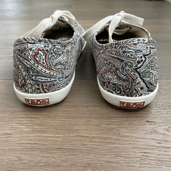 taos Guest Star Lace Up Canvas Upper Sneakers Paisley Print Multi Color Sz 9 - Picture 5 of 14